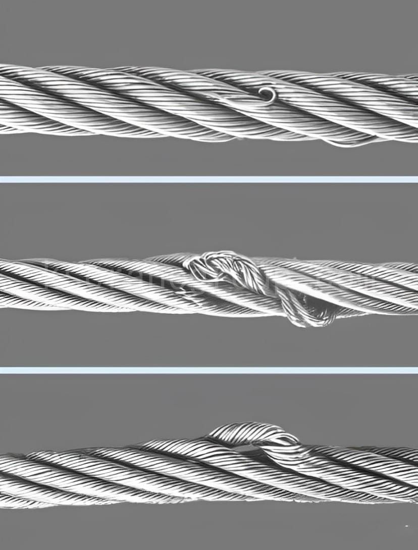 Wire rope deformation