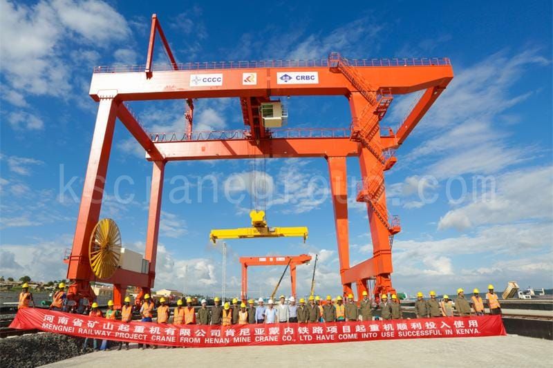 Kenya Mombasa Nairobi đường sắt gắn cần cẩu giàn container