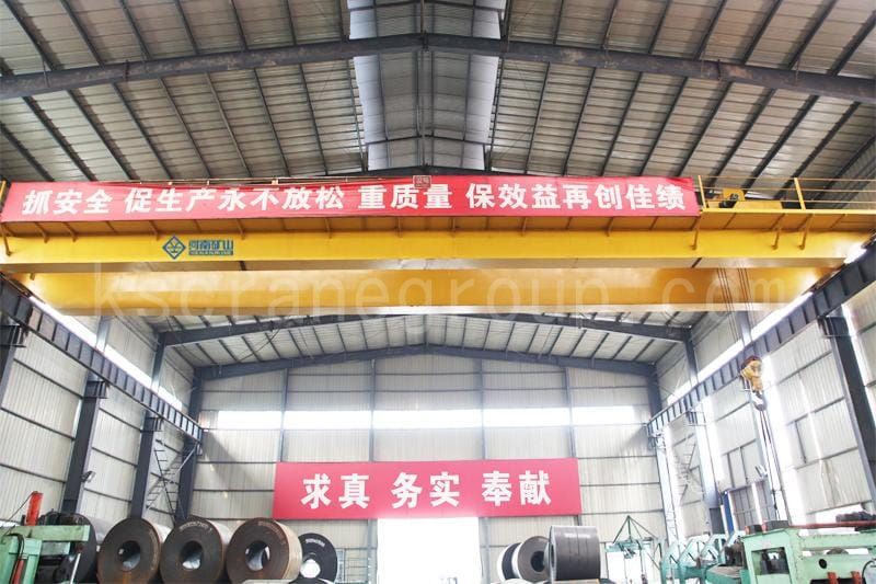 LH top running double girder overhead crane na may wire rope hoist