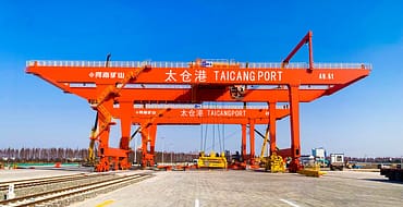 Taicang haven rail gemonteerde container portaalkraan