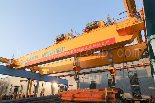 5 QBE explosion proof double trolley double girder overhead crane