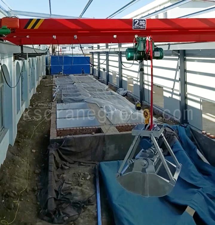 LDZ single girder grab overhead crane