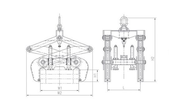 Mechanical Automatic Slab Tongs Drawing 1