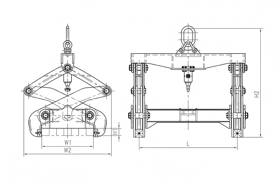 billet lifting tongs drawing