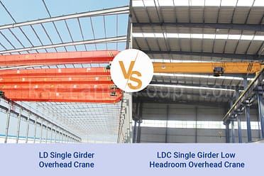 ld ordinary vs ldc low headroom single girder overhead cranes