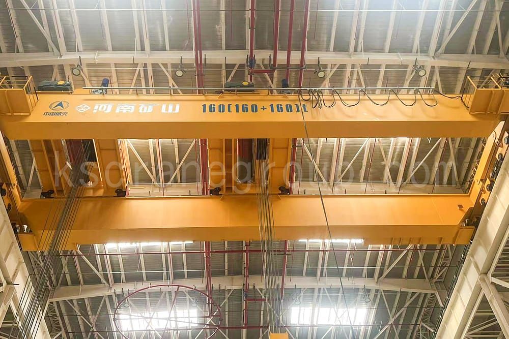 ton double trolley double girder overhead crane