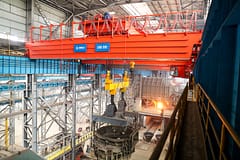  Luzhou Xinyang vanadium and titanium steel plant t foundry crane