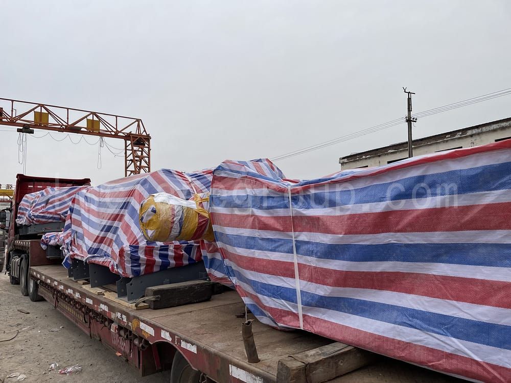 Dobbeltbjelke overhead kran deler eksport til Russland Emballasje