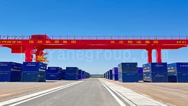 La gru a cavalletto per container montata su rotaia del porto interno intelligente Wanli New Energy1