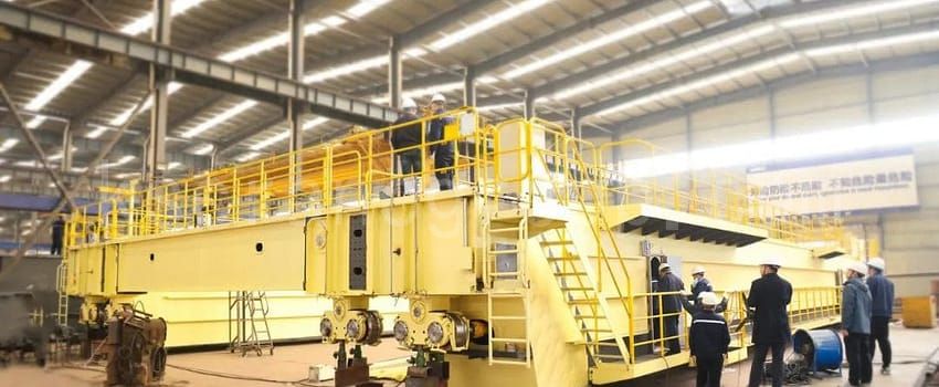 160 ton metalurjik döküm tavan vinci için sevkiyat öncesi üçüncü taraf testi1